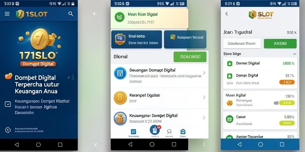 Antarmuka aplikasi 171SLOT yang modern dan user-friendly.
