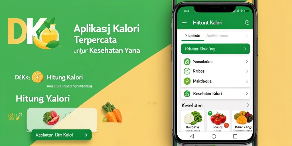Tampilan antarmuka aplikasi DKK untuk menghitung kalori dengan mudah.