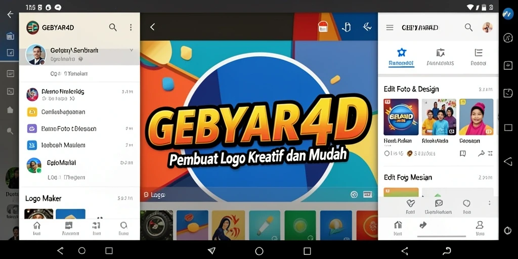 Tampilan antarmuka GEBYAR4D saat membuat logo kreatif.