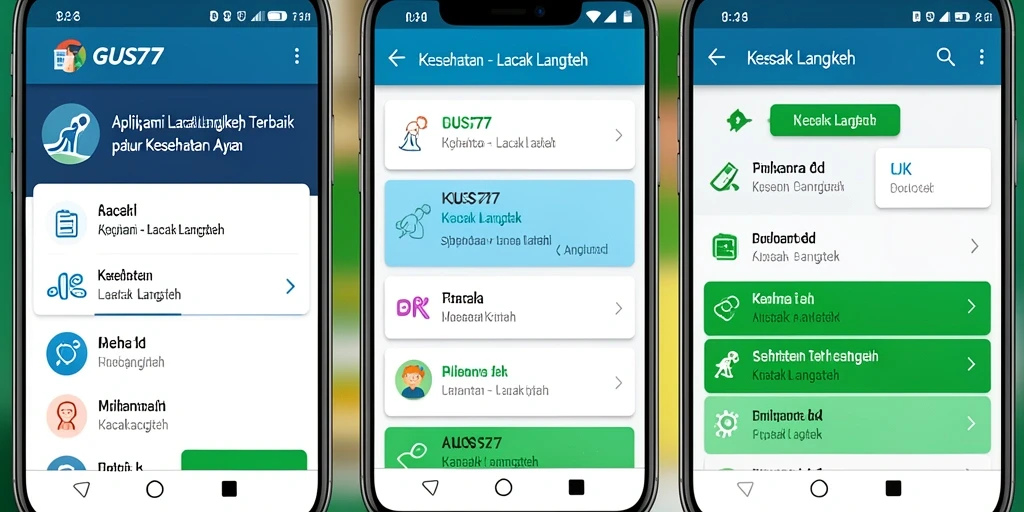 Antarmuka utama GUS77 yang menampilkan fungsi Lacak Langkah secara efektif.