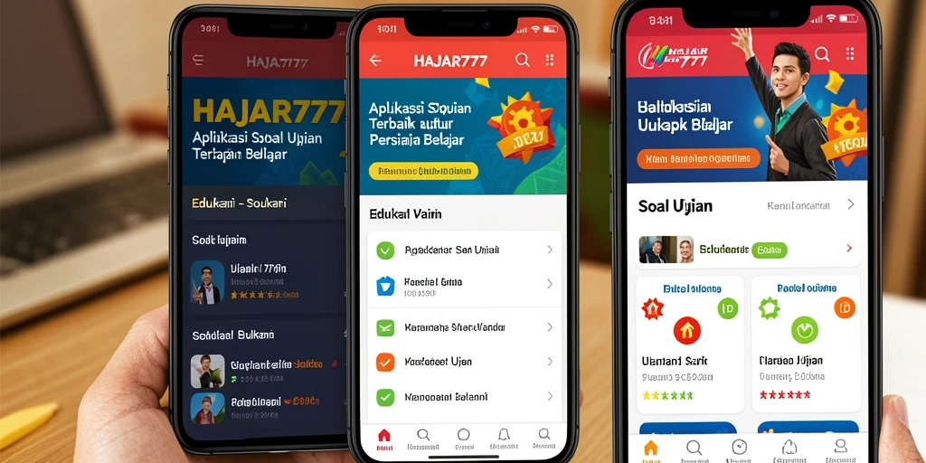 Antarmuka pengguna yang intuitif dan fungsional dari aplikasi HAJAR777.