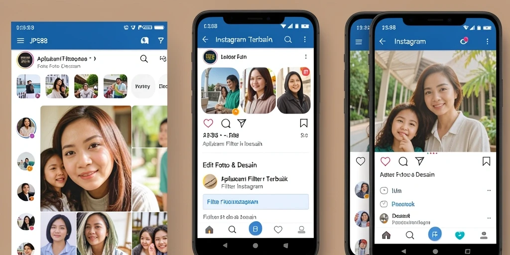 Screenshot utama JPS88 menunjukkan antarmuka dengan berbagai opsi filter Instagram.