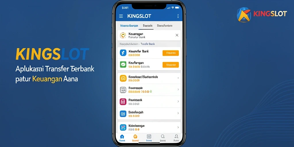 Tampilan antarmuka KINGSLOT yang sederhana dan modern.