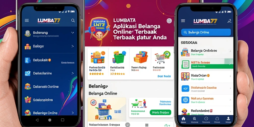 Antarmuka aplikasi LUMBA77 yang menarik dan fungsional untuk Belanja Online.