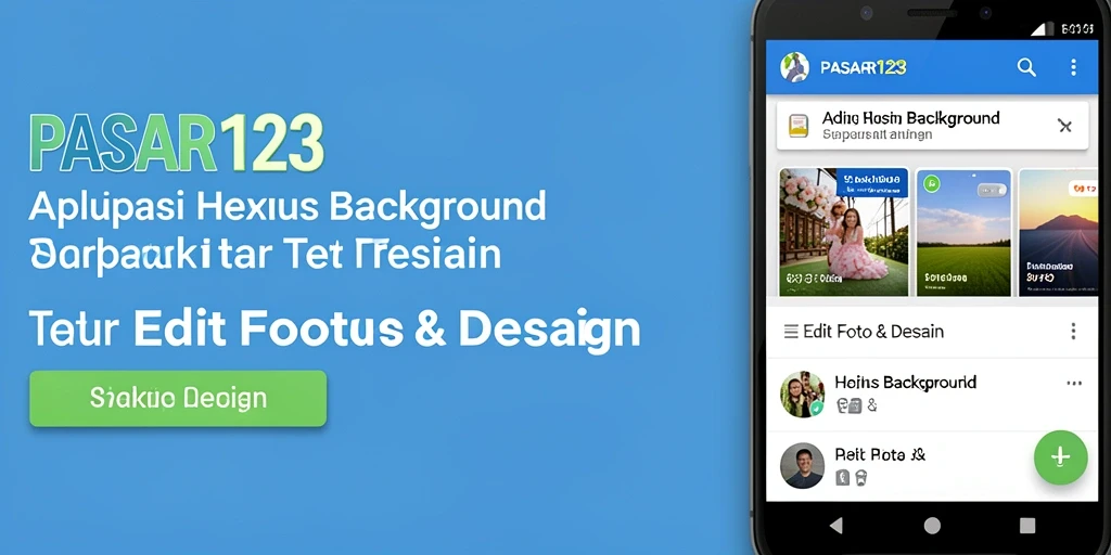 Tampilan antarmuka aplikasi PASAR123 saat melakukan hapus background.